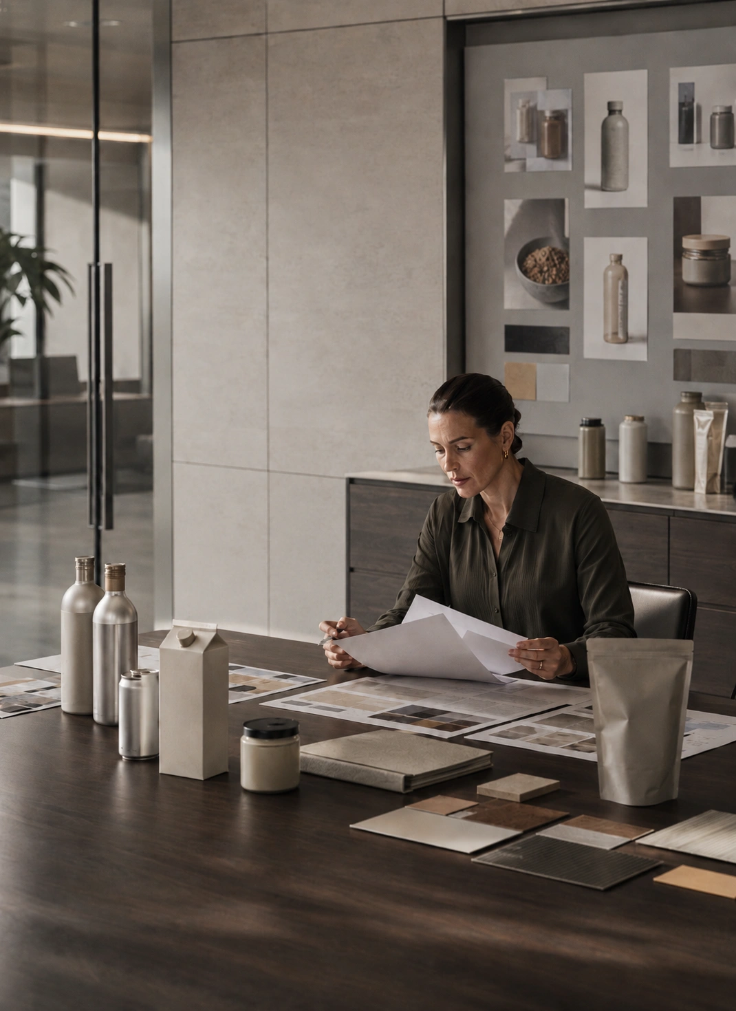Consumer-goods professional reviewing food, beverage and personal-care packaging