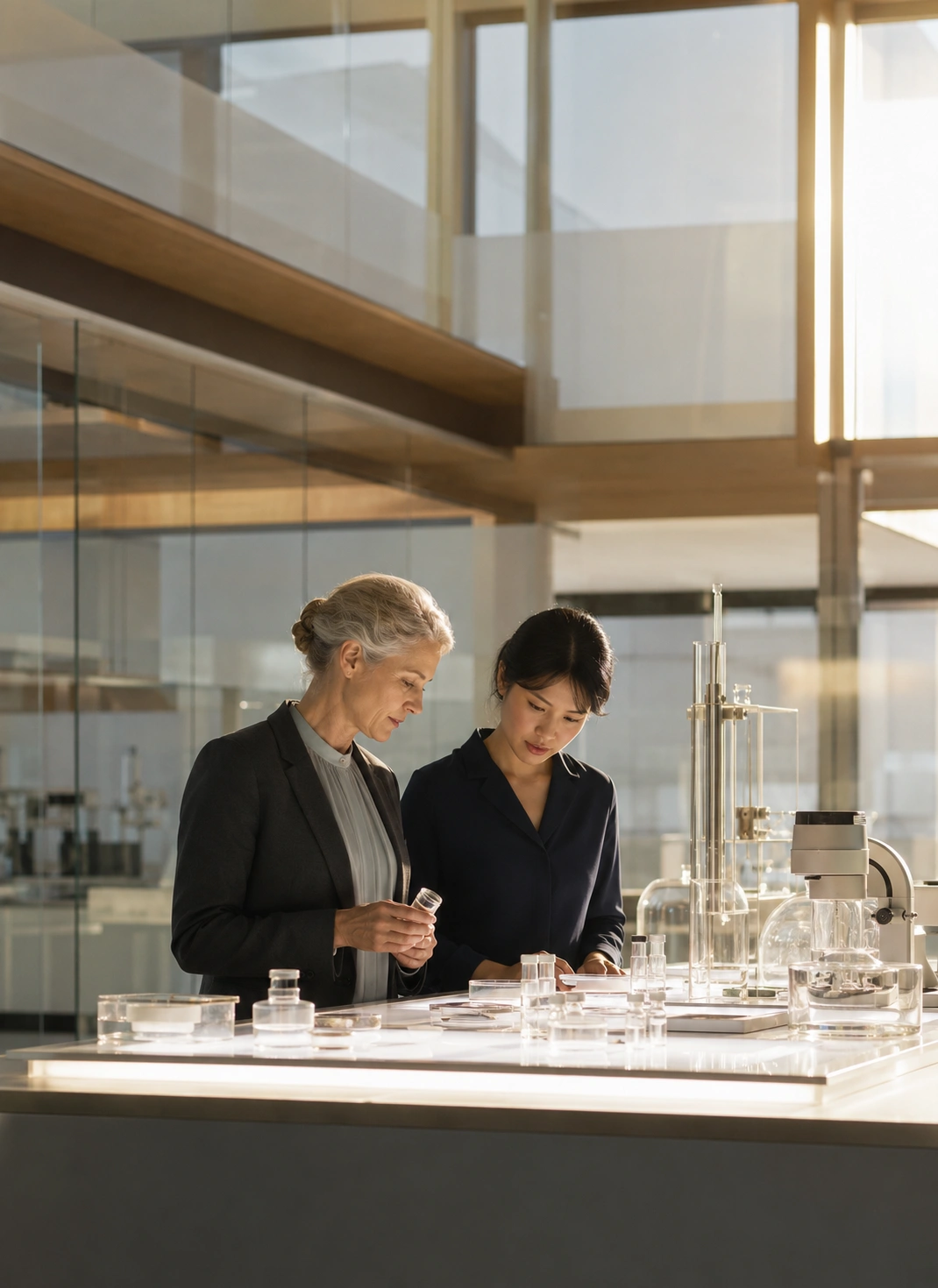 Life sciences professionals working in a laboratory